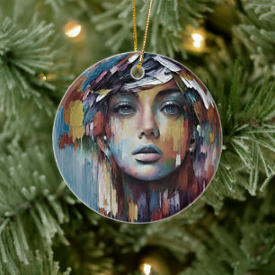 Radiant Beauty Unleashed Keramik Ornament