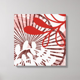 Radiant Bloom – Abstract Botanical Geometry Art Leinwanddruck