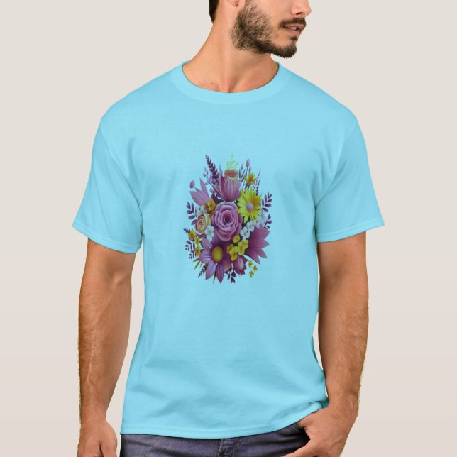 Radiant Bloom Floral T-Shirt (Vorderseite)
