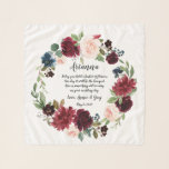 Radiant Bloom Flower Girl Gedicht Schal<br><div class="desc">Geben Sie Ihrem Blume dieses Chiffonschal mit süßem Sake, der ihren Namen, Ihre Namen und ein liebenswertes Gedicht enthält, umgeben von einem Kranz mit schmuckfarbenen Blume, die zu unserer Hochzeitssuite Radiant Bloom passen. Gedicht heißt: "Heute halten Sie einen Korb von Blume, eines Tages wird es der Strauß. Hier ist etwas...</div>