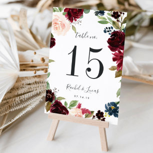 Radiant Bloom PERSONALISIERTE TISCHNUMMER