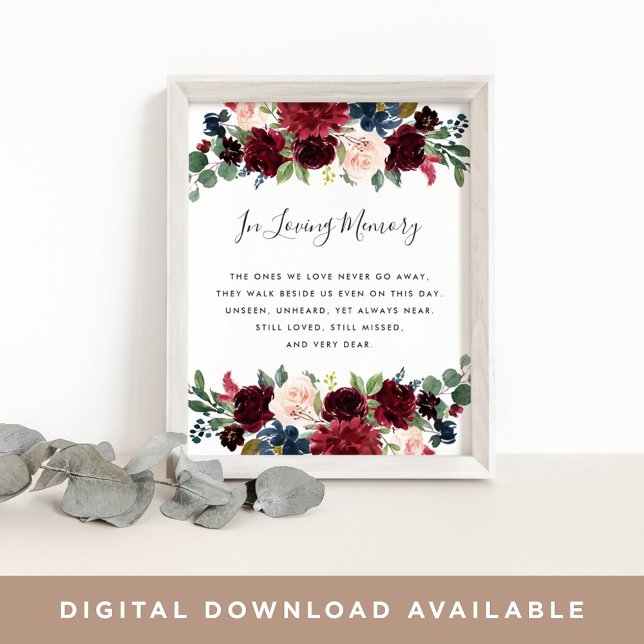 Radiant Bloom Wedding Memorial Poster (Von Creator hochgeladen)