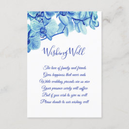 Radiant Blue Orchids Hochzeit wünschend gut Begleitkarte