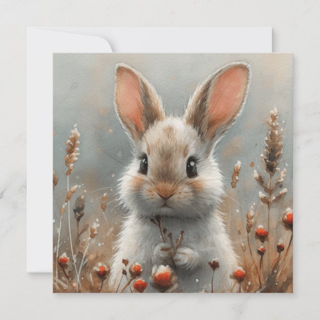 Radiant Bunnies: Wunderbare Gedanken 🐰 Digital Feiertagskarte (Vorderseite)