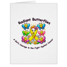 "Radiant Butterflies - Yellow Ribbon Card"