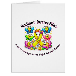 "Radiant Butterflies - Yellow Ribbon Card"