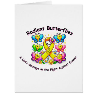 "Radiant Butterflies - Yellow Ribbon Card"