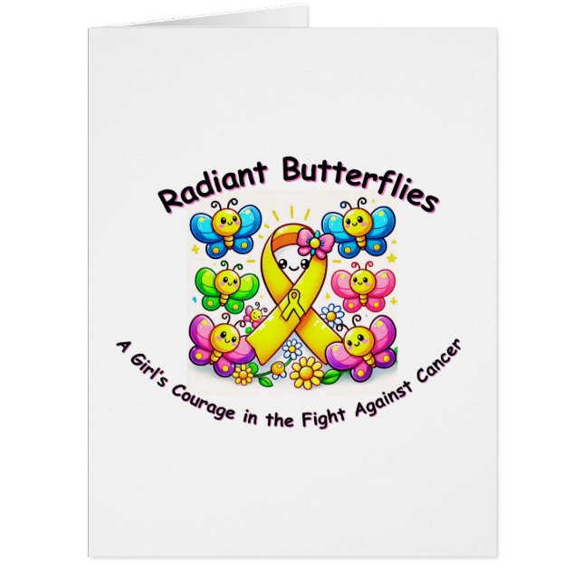 "Radiant Butterflies - Yellow Ribbon Card" (Vorderseite)