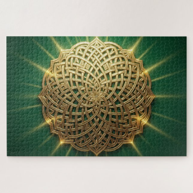 Radiant Celtic Knot Mandala Jigsaw Puzzle (Horizontal)