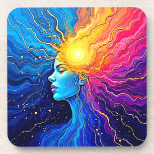 Radiant Cosmic Mind Erwachen Getränkeuntersetzer