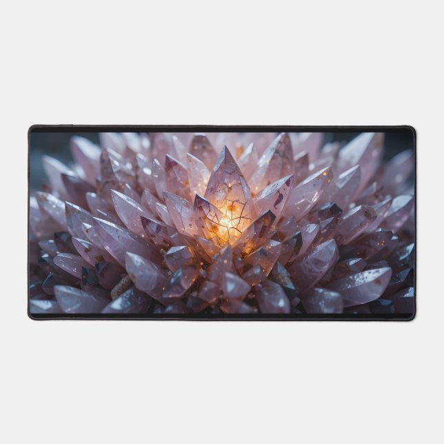 Radiant Crystal Heart Schreibtischunterlage (Vorderseite)