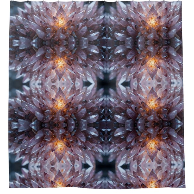 Radiant Crystal Heart Shower Curtain Duschvorhang (Vorderseite)