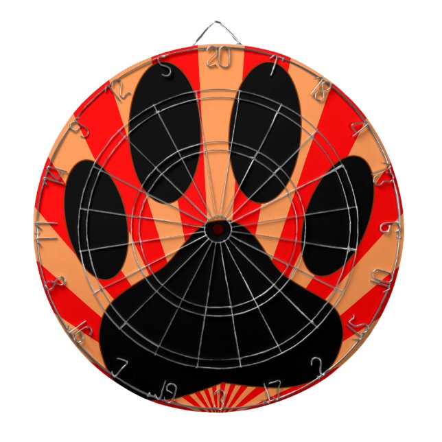 Radiant Dog Paw Print Dartscheibe (vorne)