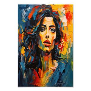 Radiant Expressionist Portrait Art Fotodruck