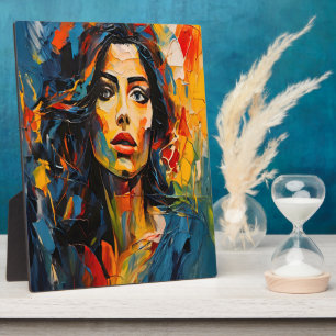 Radiant Expressionist Portrait Art Fotoplatte