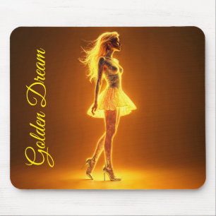 Radiant Fantasy Modell leuchtend goldenes Glühen Mousepad