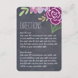 Radiant Florals Wedding Directions Cards Begleitkarte