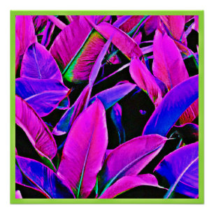 Radiant Foliage Elegance Muster Poster
