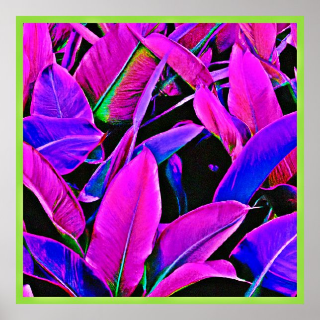 Radiant Foliage Elegance Muster Poster (Vorne)