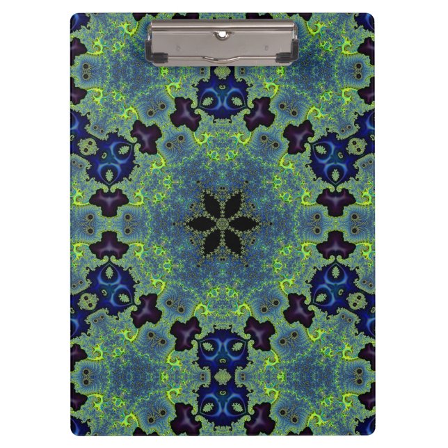 Radiant Fractal Symphony Klemmbrett (Vorderseite)