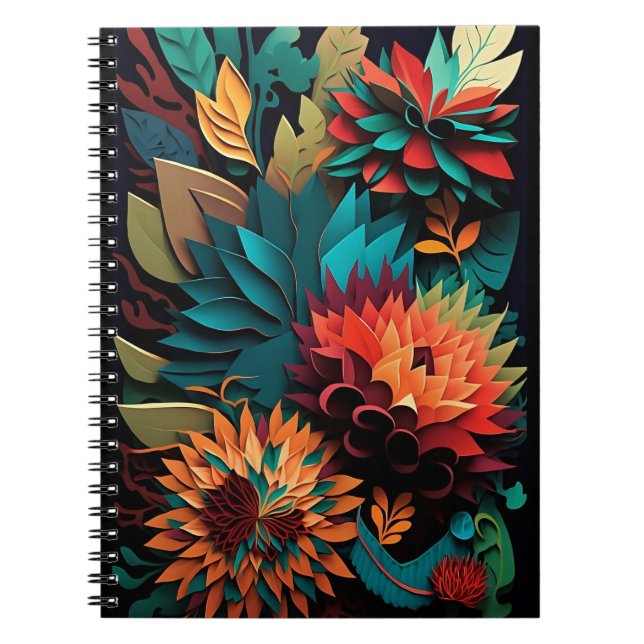 Radiant Garden Symphony Spirony Foto Notebook Notizblock (Vorderseite)
