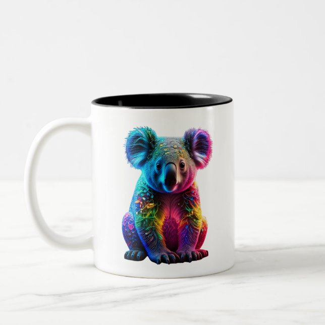 Radiant Glows Koala Zweifarbige Tasse (Links)