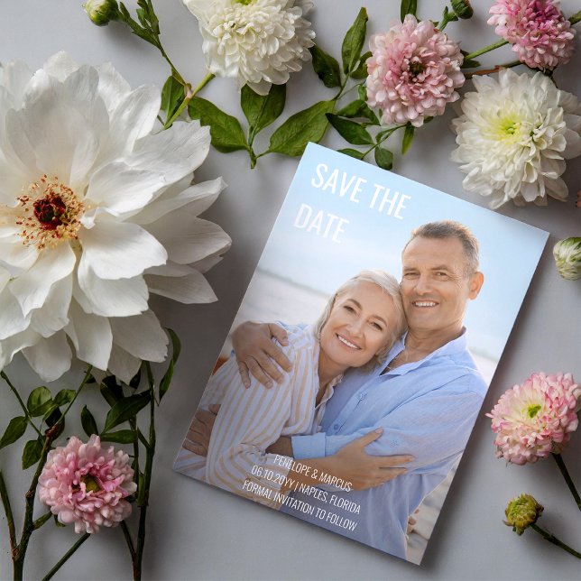 Radiant Happy Foto Wedding Save the Date Postkarte (Von Creator hochgeladen)