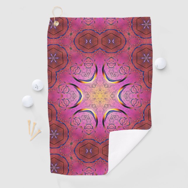 Radiant Heart Kaleidoskop Golfhandtuch (Insitu)
