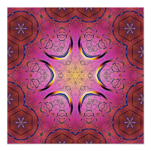 Radiant Heart Kaleidoskop Poster (Vorderseite)