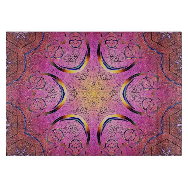 Radiant Heart Kaleidoskop Schneidebrett (Vorderseite)