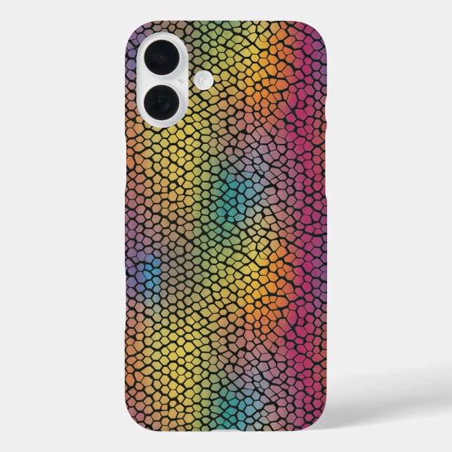 Radiant Hexagon Spectrum iPhone 16 Plus Hülle (Rückseite)