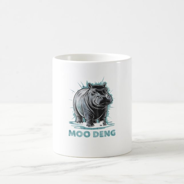 Radiant Hippo Moo Deng Kaffeetasse (Mittel)