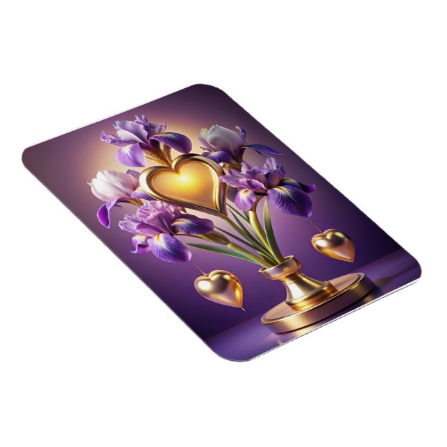 Radiant Iris Blossom 3D Render von Neskie D Magnet (Rechte Seite)