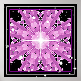 *~* Radiant Lavender Violet Ray Mandala Poster