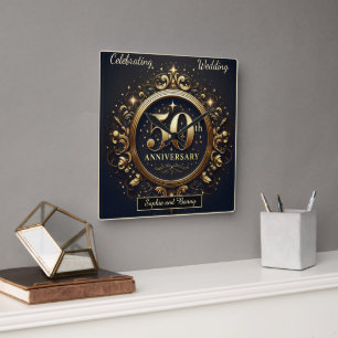 Radiant Legacy: 50 Jahre Liebe Quadratische Wanduhr