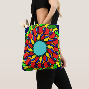 Radiant Mandala Art, farbenfroh Tasche