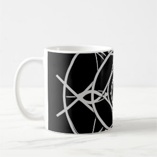 Radiant Mandala: Eine lebendige symmetrische Fanta Kaffeetasse