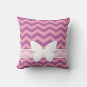 Radiant Mattiert Orchid Chevrons mit Schmetterling Kissen