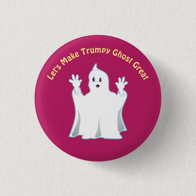 Radiant Niedlich Trumpy Ghost Button (Vorderseite)