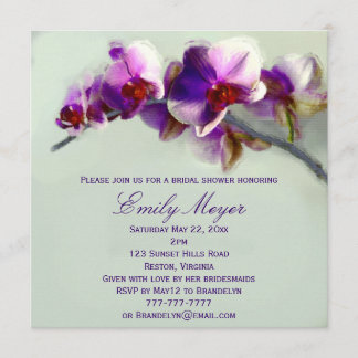 Radiant Orchid Malerei Bridal Dusche Einladung