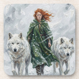 Radiant Peace Dove Lantern Imbolc Snowdrops Art Getränkeuntersetzer