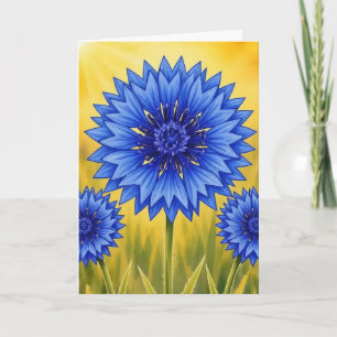 Radiant Petal-Serie – Kornblume Karte