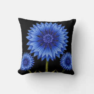 Radiant Petal-Serie – Kornblume Kissen