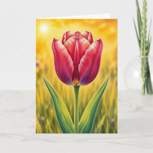 Radiant Petal Serie – Rote Tulpe Karte
