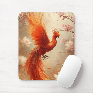 Radiant Phoenix Cherry Blossom Art Mousepad