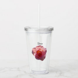 Radiant Pink Tee Rose Personalisiert Acryltrinkbecher