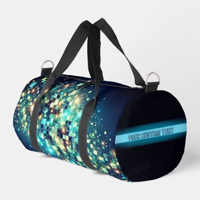 Radiant Pixel Bokeh Duffle Bag (Linke Seite)