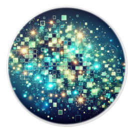 Radiant Pixel Bokeh Keramikknauf