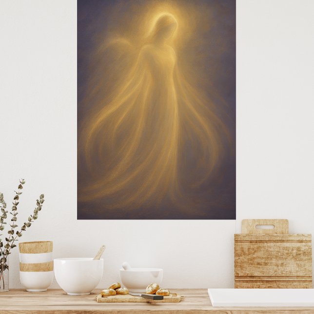Radiant Presence Angel of Golden Light Spiritual Poster (Küche)