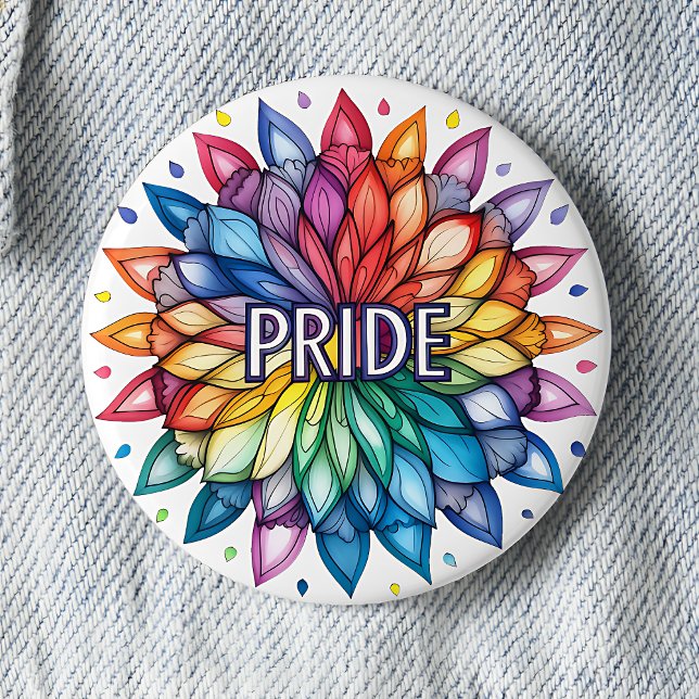Radiant PRIDE Month Mandala Button (Von Creator hochgeladen)